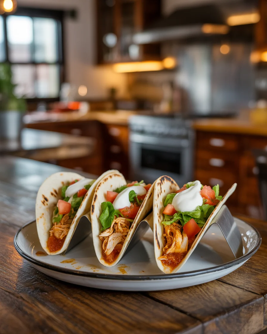 shredded chicken tacos