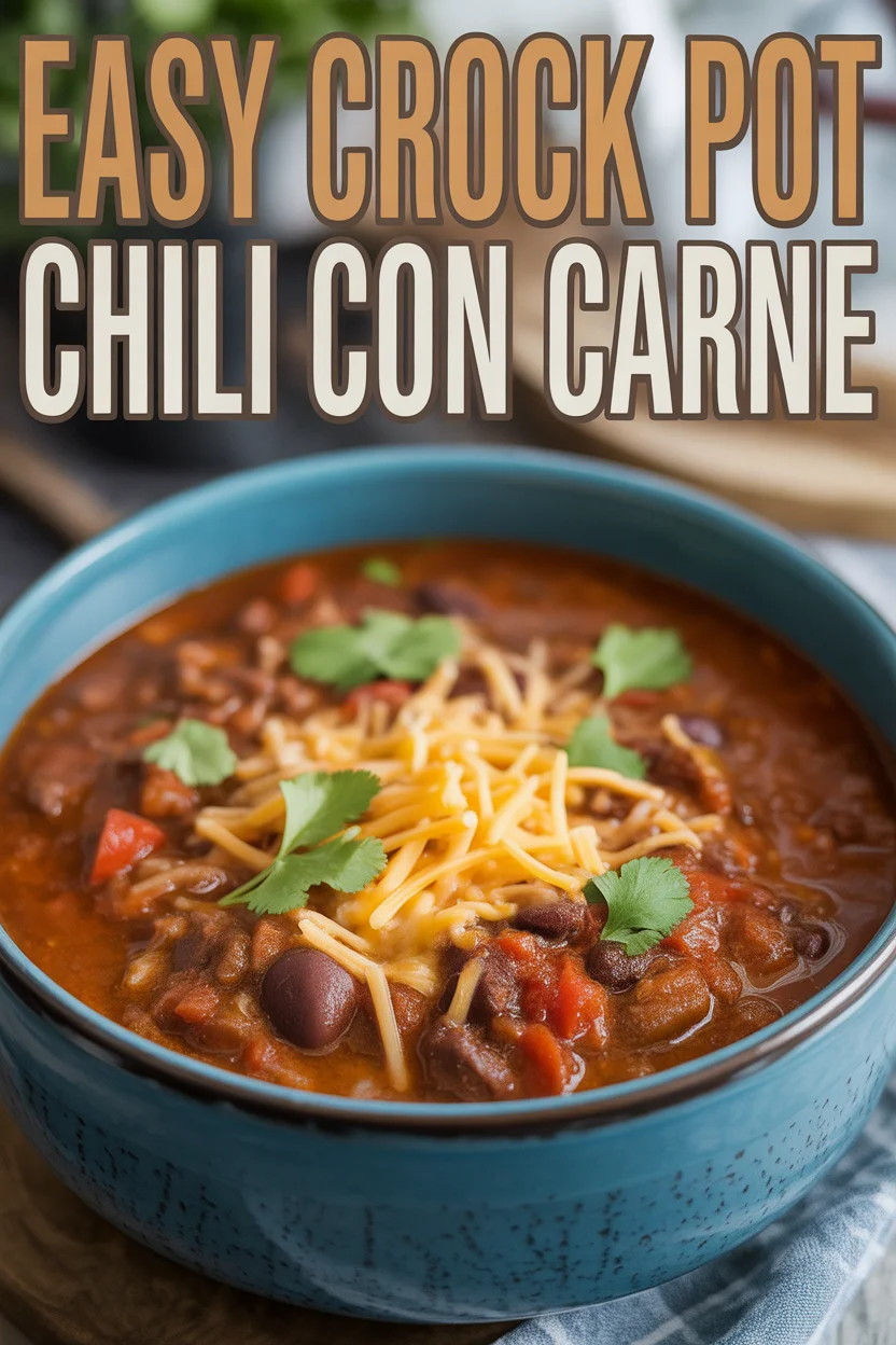 Easy Crock Pot Chili Con Carne