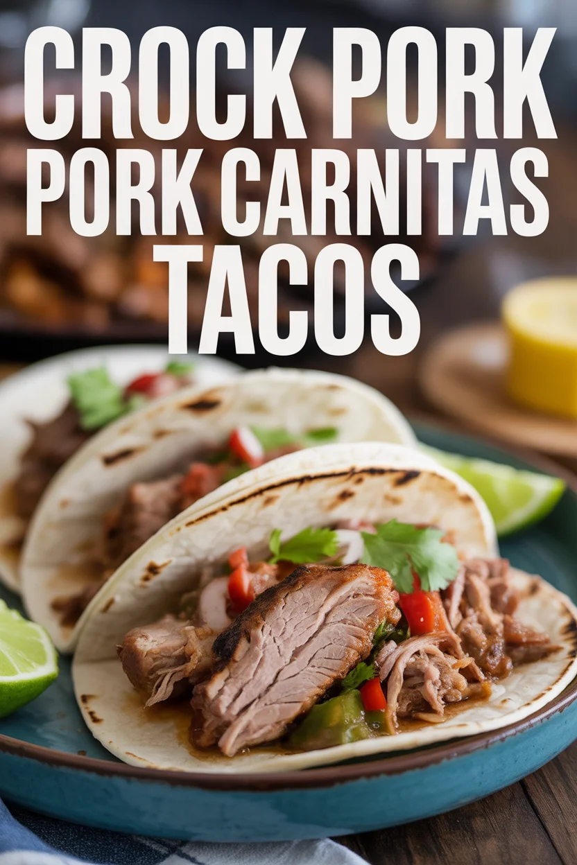 Crock Pot Pork Carnitas Tacos