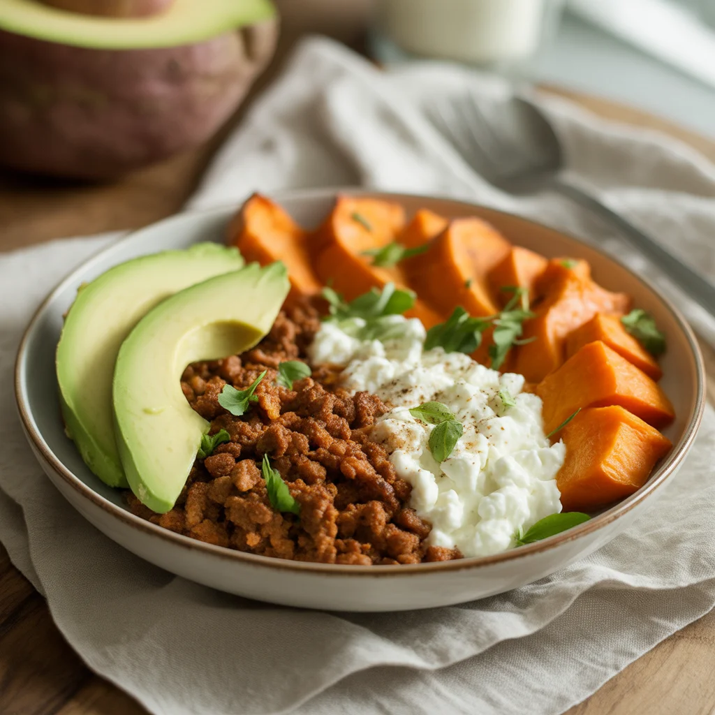 Sweet Potato Cottage Cheese Bowl Recipe