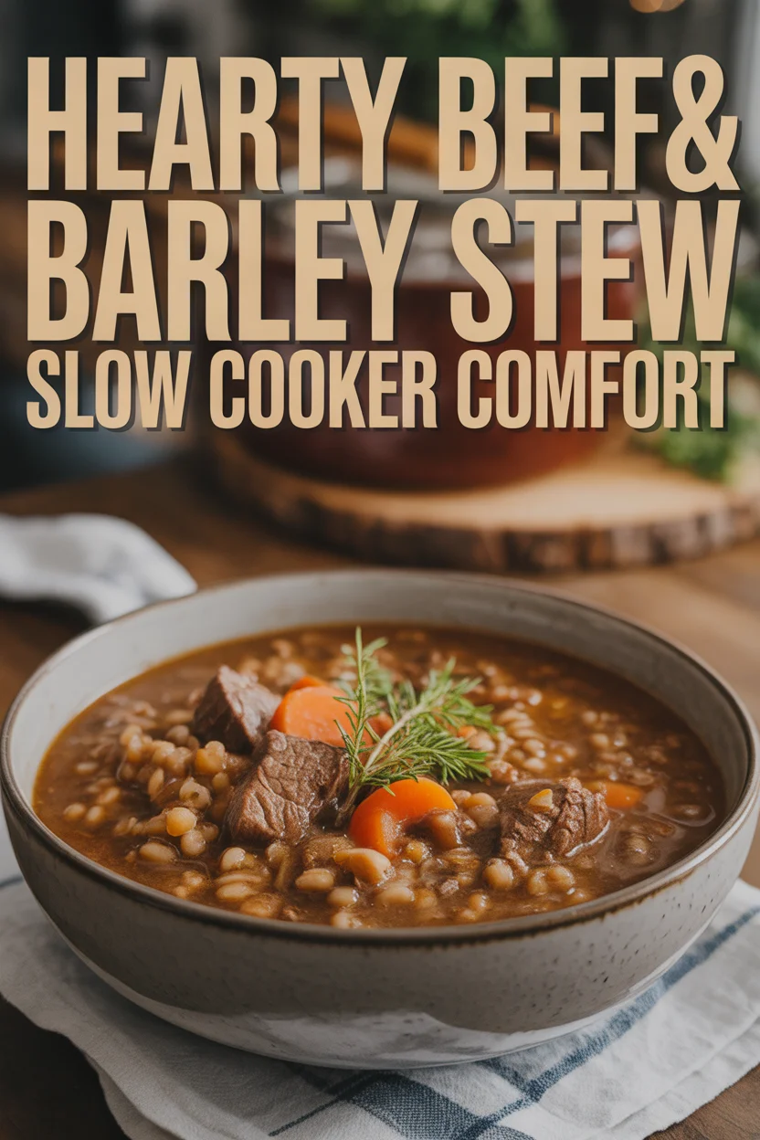 Hearty Beef & Barley Stew – Slow Cooker Comfort