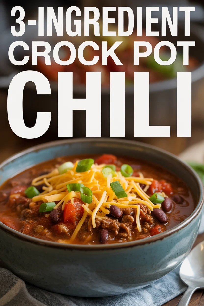 3-Ingredient Crock Pot Chili