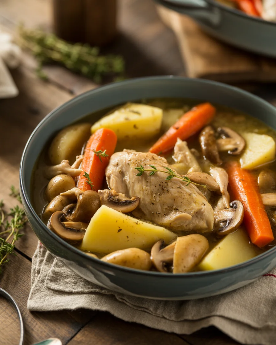 Low-Carb Chicken Stew in the Crock Pot