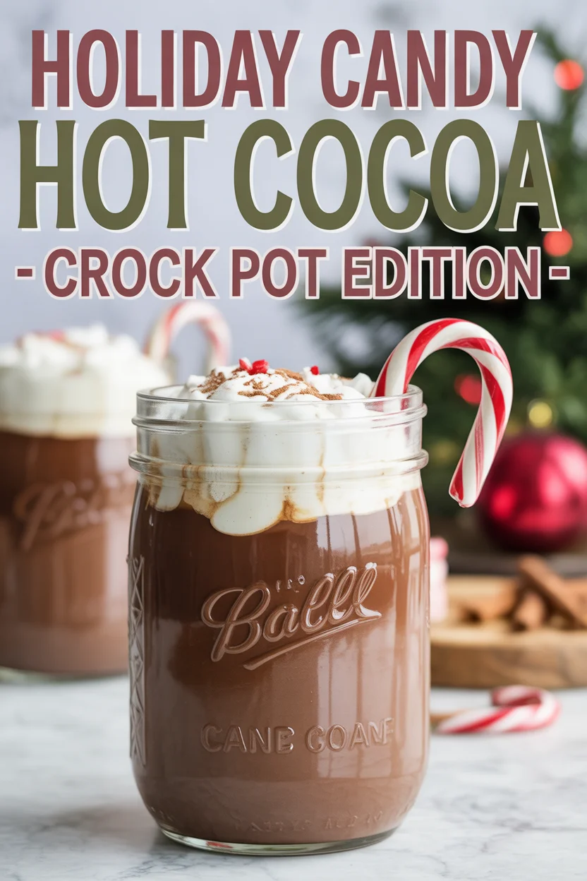Holiday Candy Cane Hot Cocoa – Crock Pot Edition