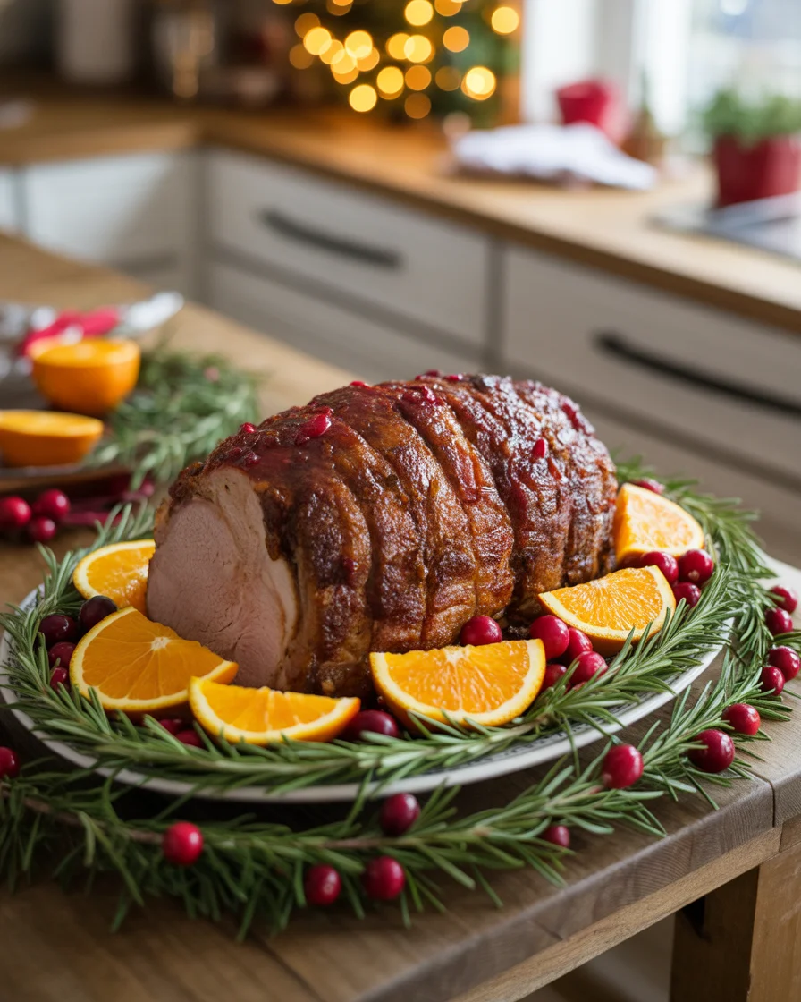 Cranberry Orange Pork Roast for Christmas Dinner