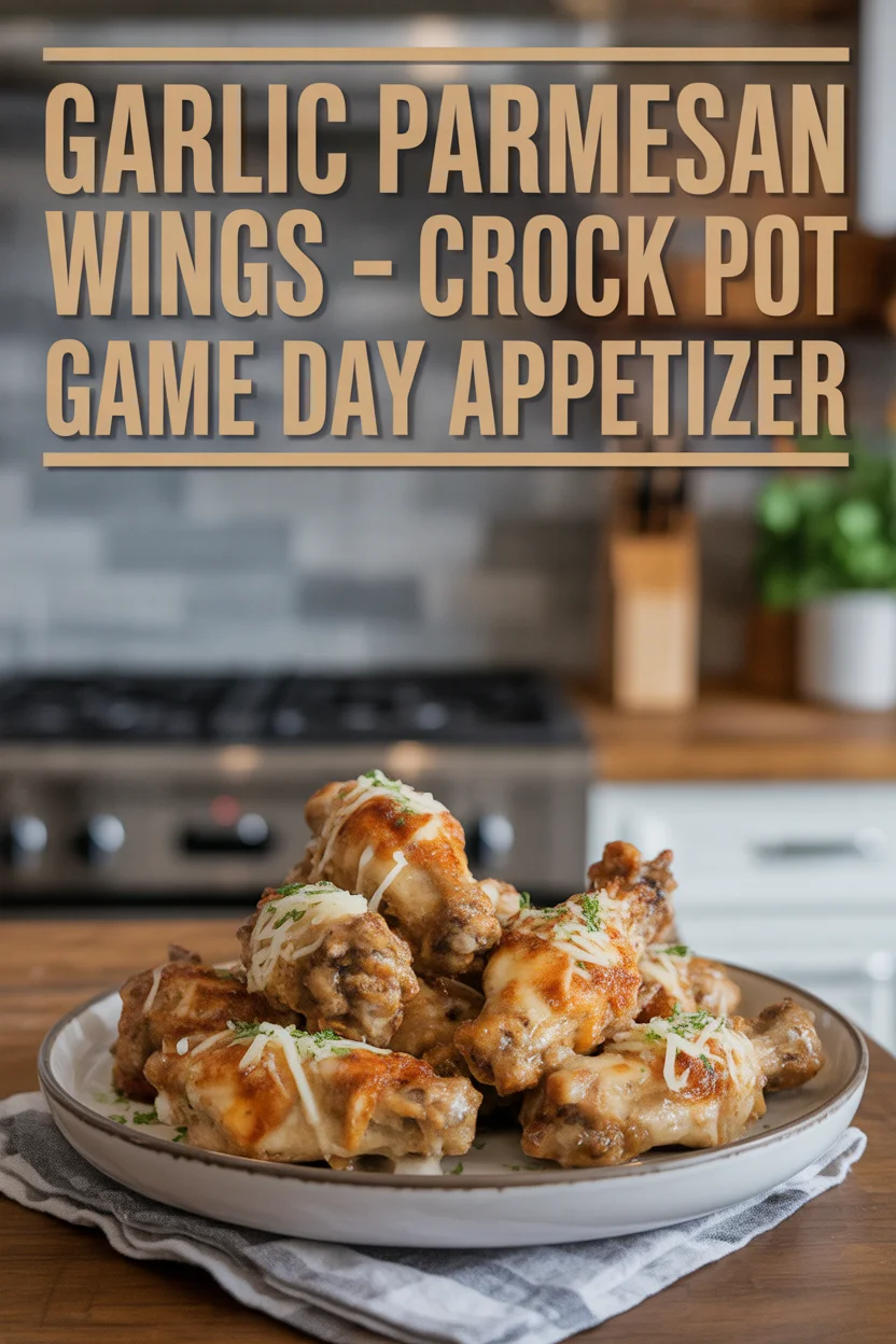 Garlic Parmesan Wings – Crock Pot Game Day Appetizer