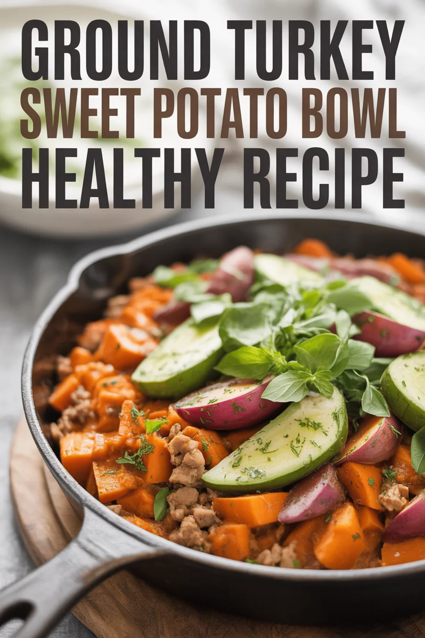 ground turkey sweet potato bowl