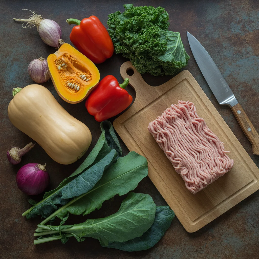 ground turkey sweet potato bowl