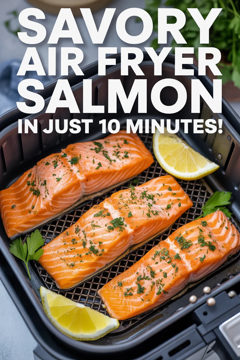Savory Air Fryer Salmon in Just 10 Minutes!