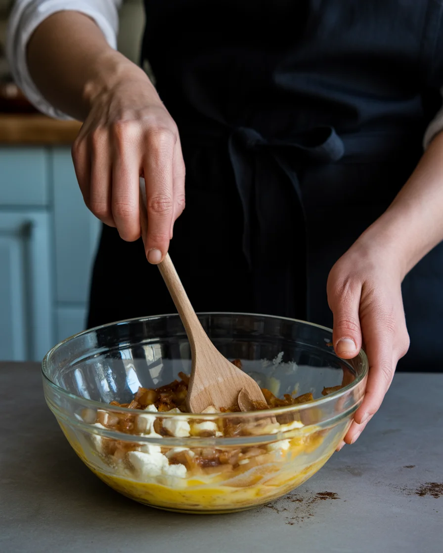 Keto Caramelized Onion and Gruyere Quiche