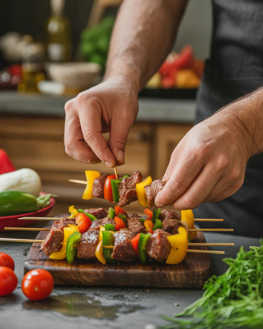 Steak Kabobs with Paleo Pesto