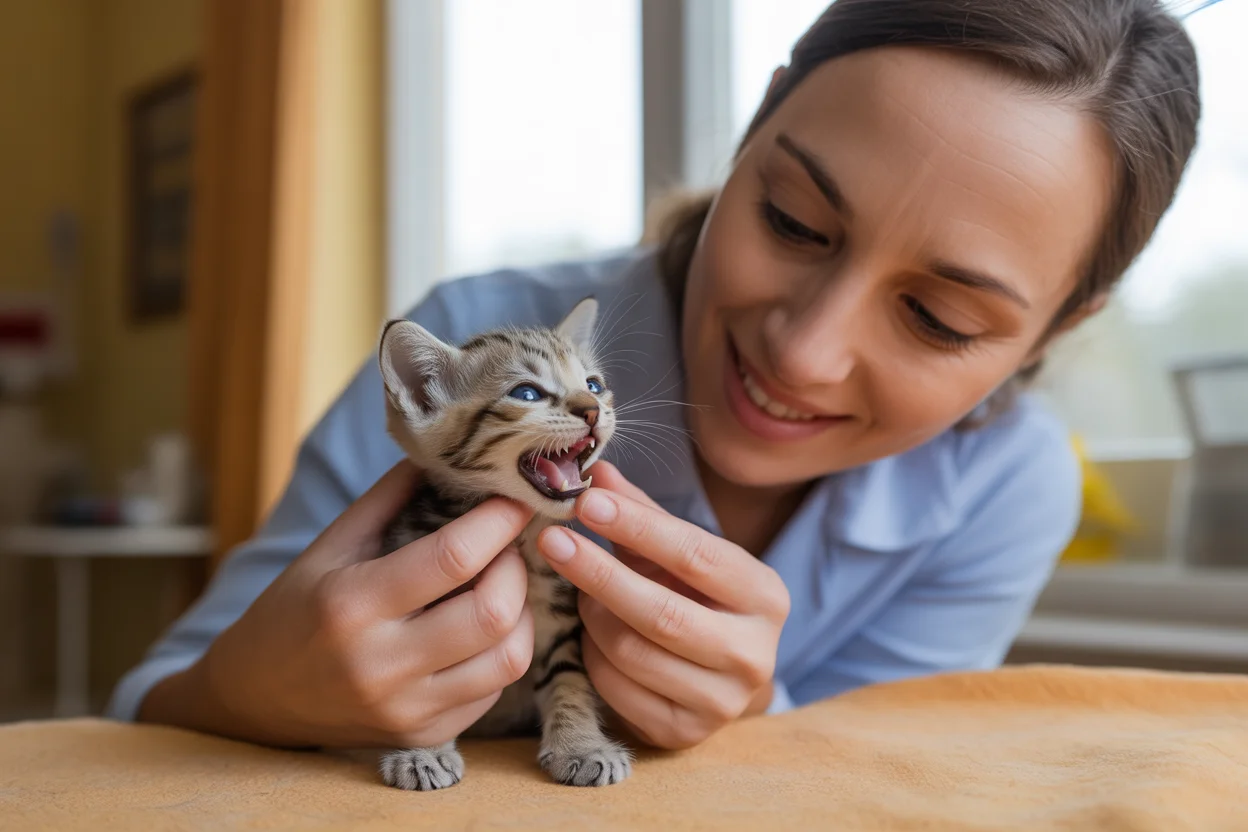 how old is a kitten when they get teeth