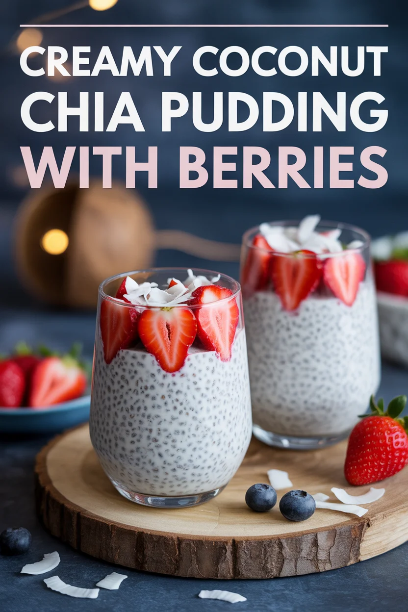 Creamy Coconut Chia Pudding with Berries