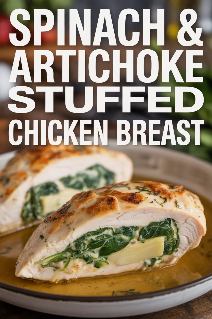 Spinach & Artichoke Stuffed Chicken Breast