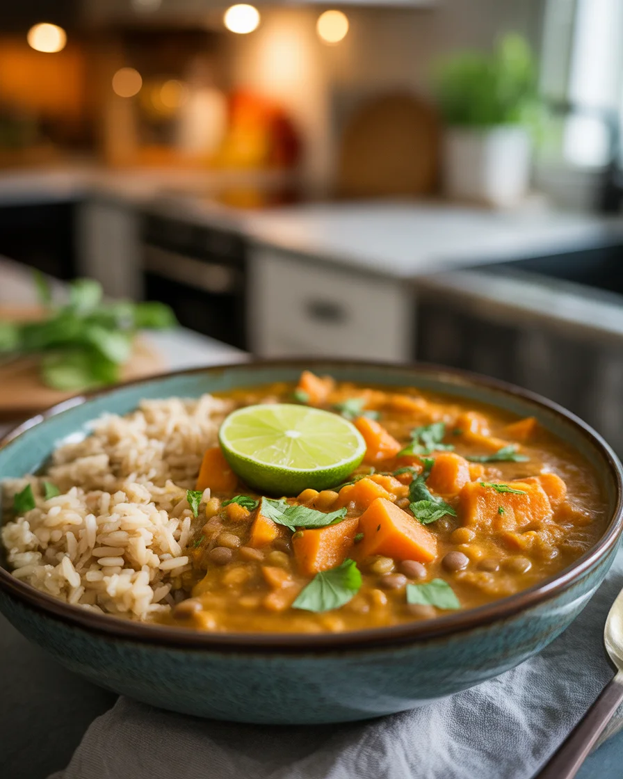 sweet potato lentil curry