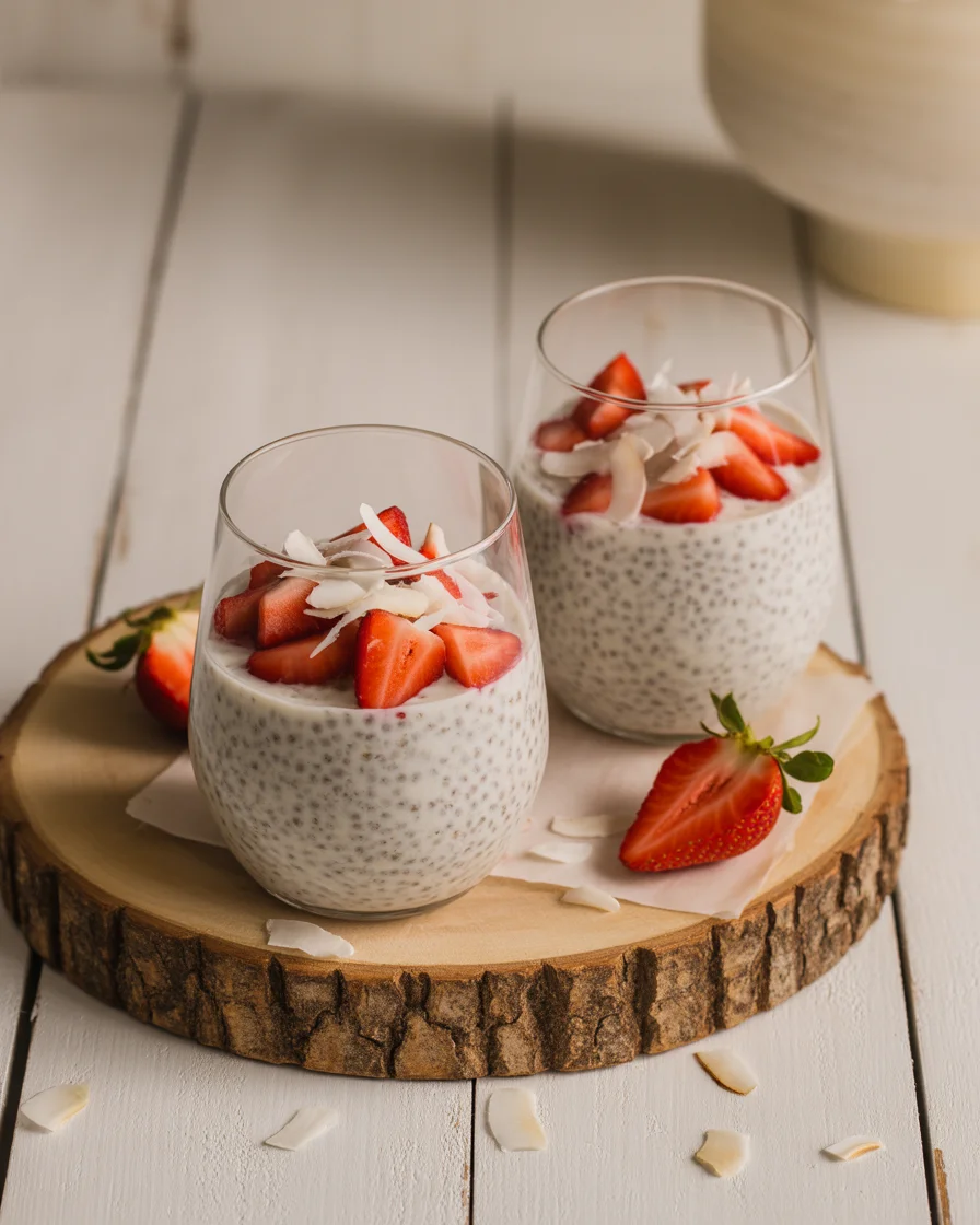 Creamy Coconut Chia Pudding with Berries