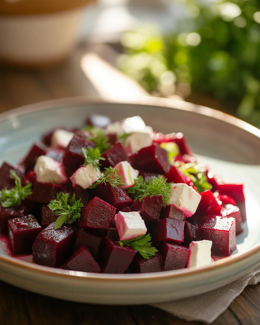 roasted beet & goat cheese salad