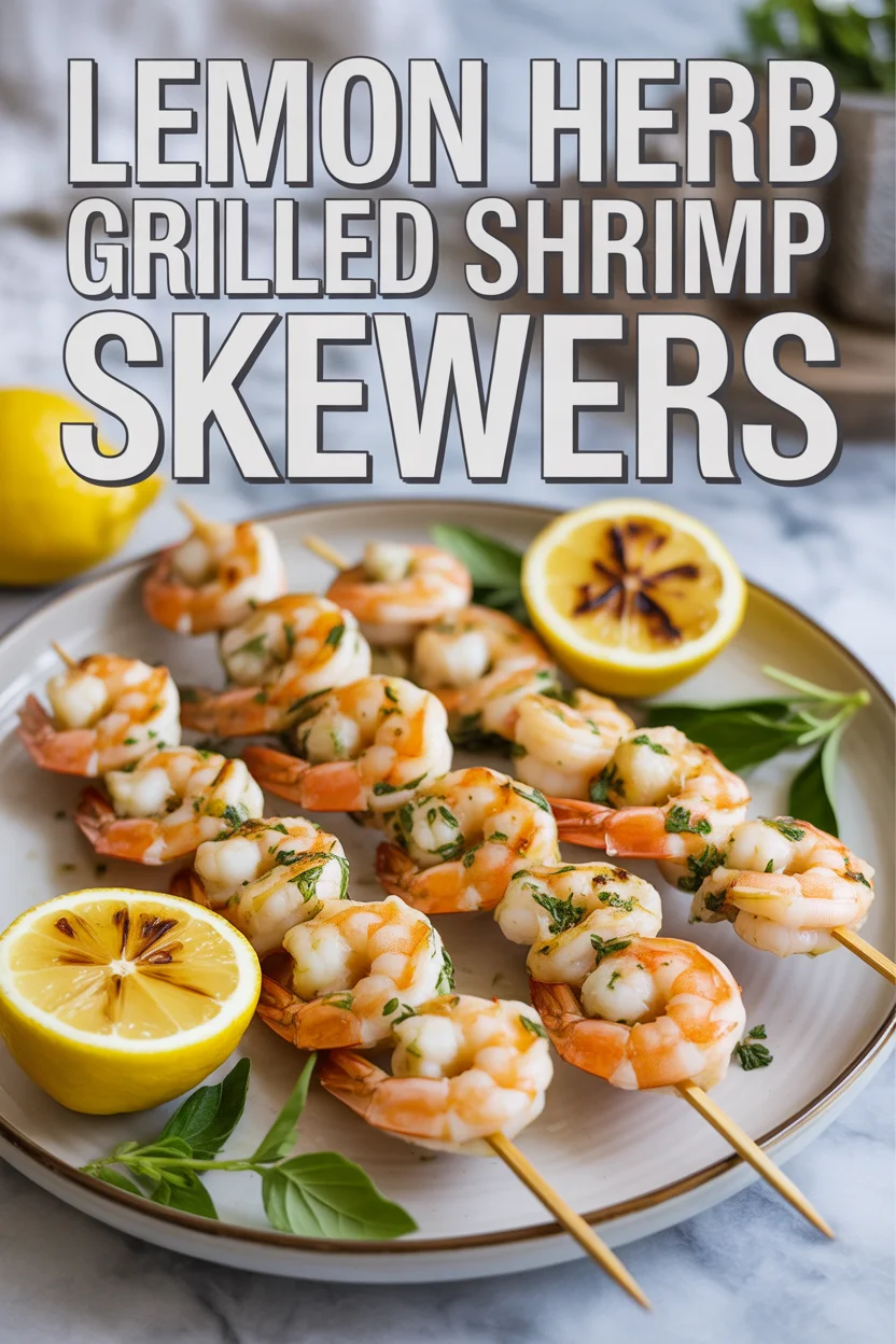 Lemon Herb Grilled Shrimp Skewers
