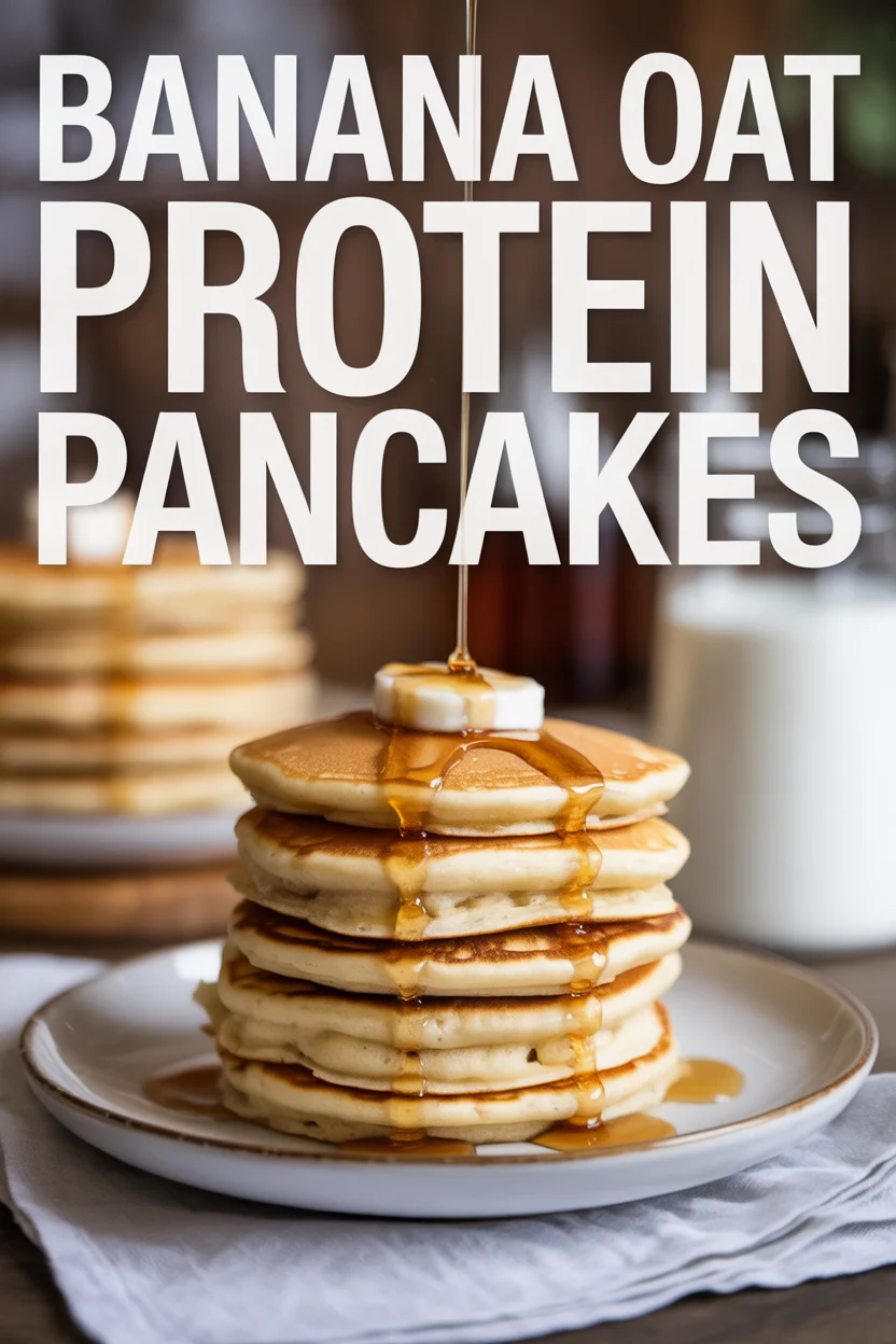 Banana Oat Protein Pancakes