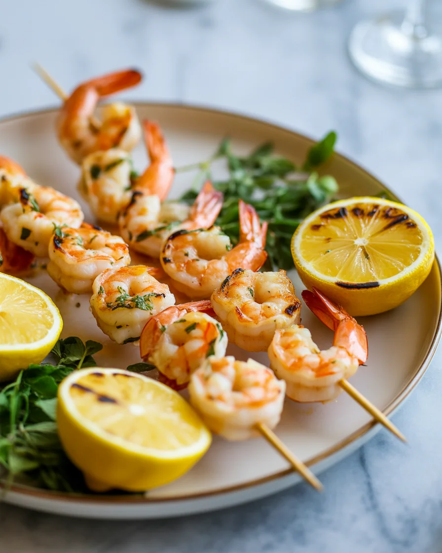Lemon Herb Grilled Shrimp Skewers