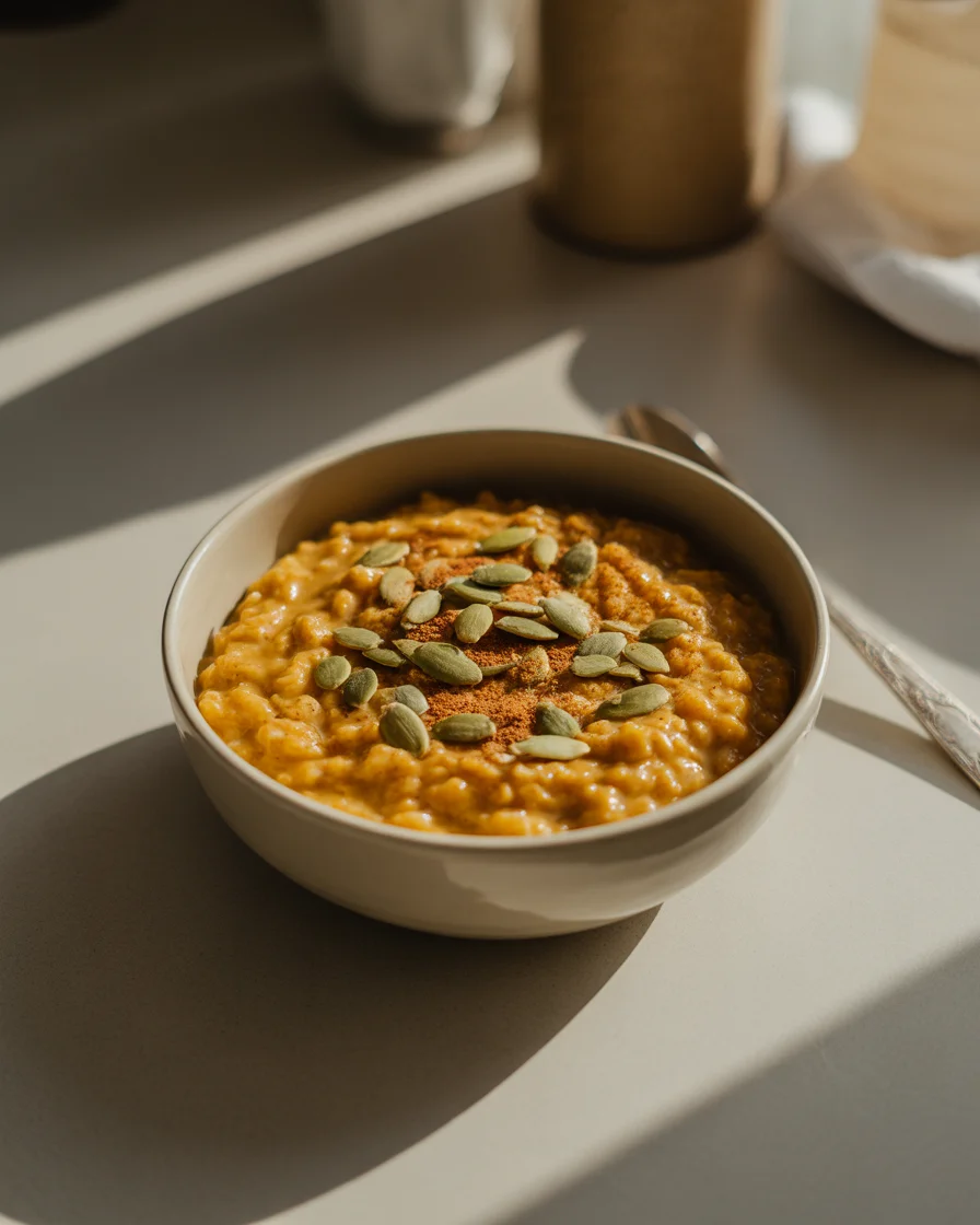 Pumpkin Spice Oatmeal with Protein Boost