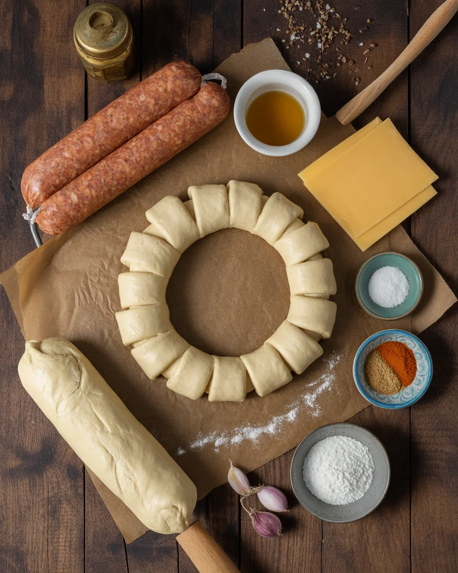 Sausage and Cheese Crescent Ring