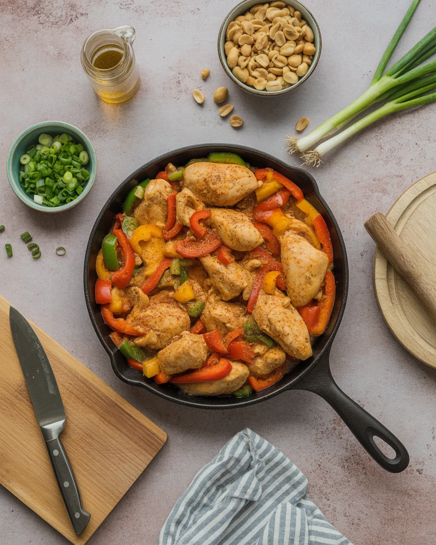 Low Carb Peanut Chicken Skillet