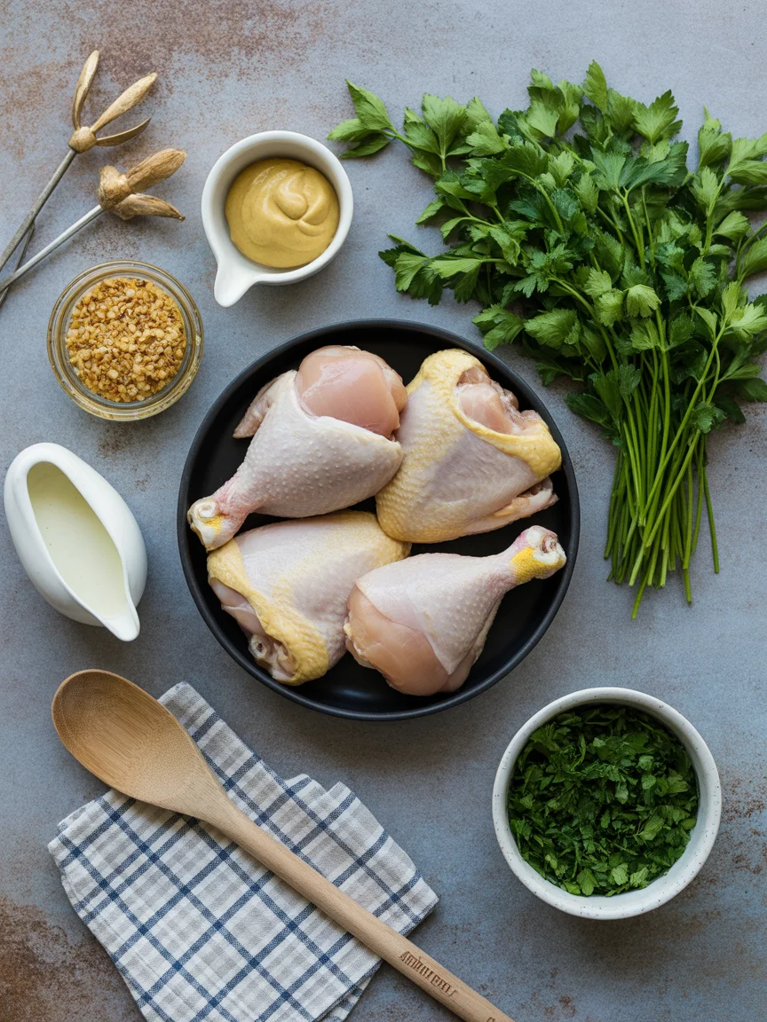 Chicken Thighs with Creamy Mustard Sauce