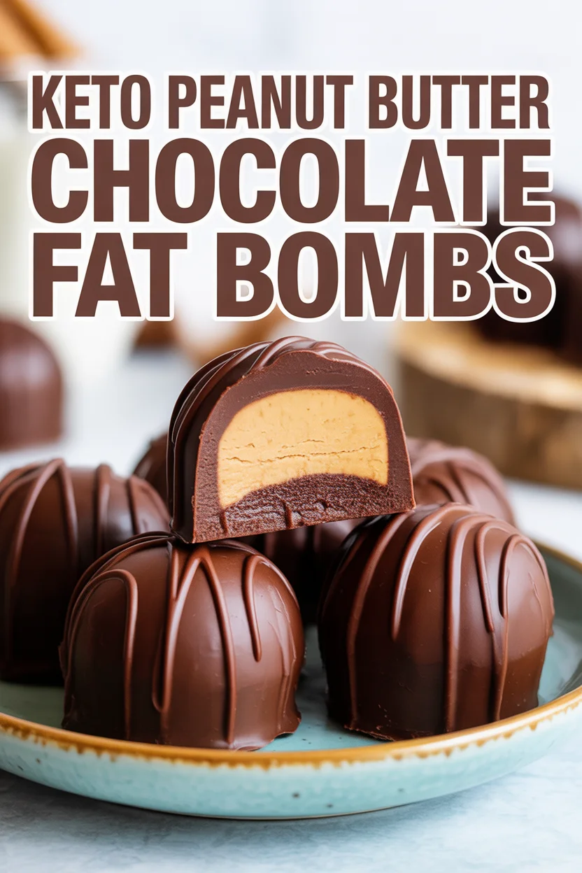 Keto Peanut Butter Chocolate Fat Bombs