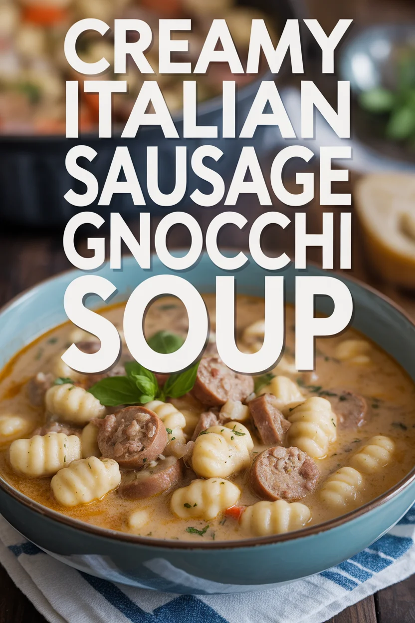 Creamy Italian Sausage Gnocchi Soup