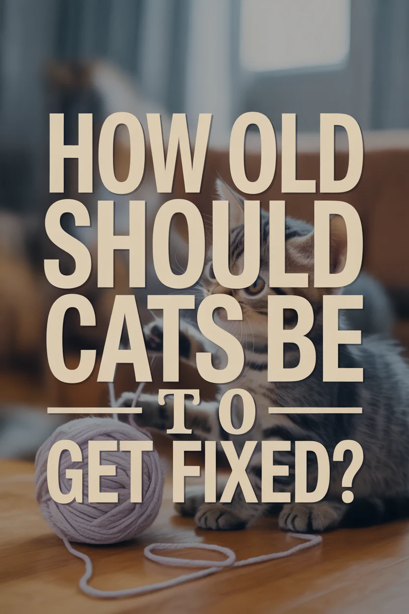 how old do cats have to be to get fixed