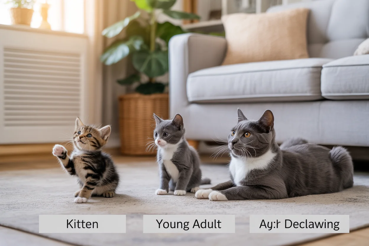 how old does a cat have to be to declaw