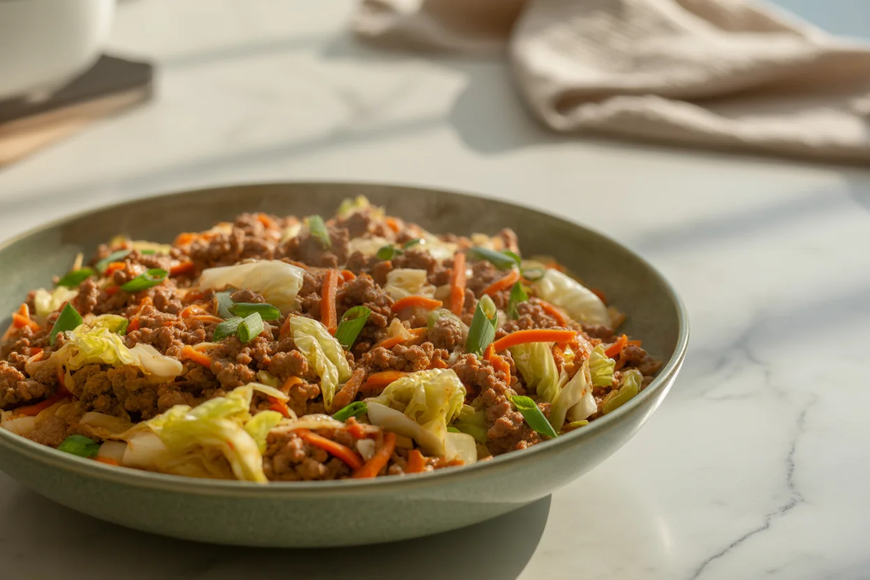 Satisfy Your Cravings with Healthy Low Carb Egg Roll in a Bowl