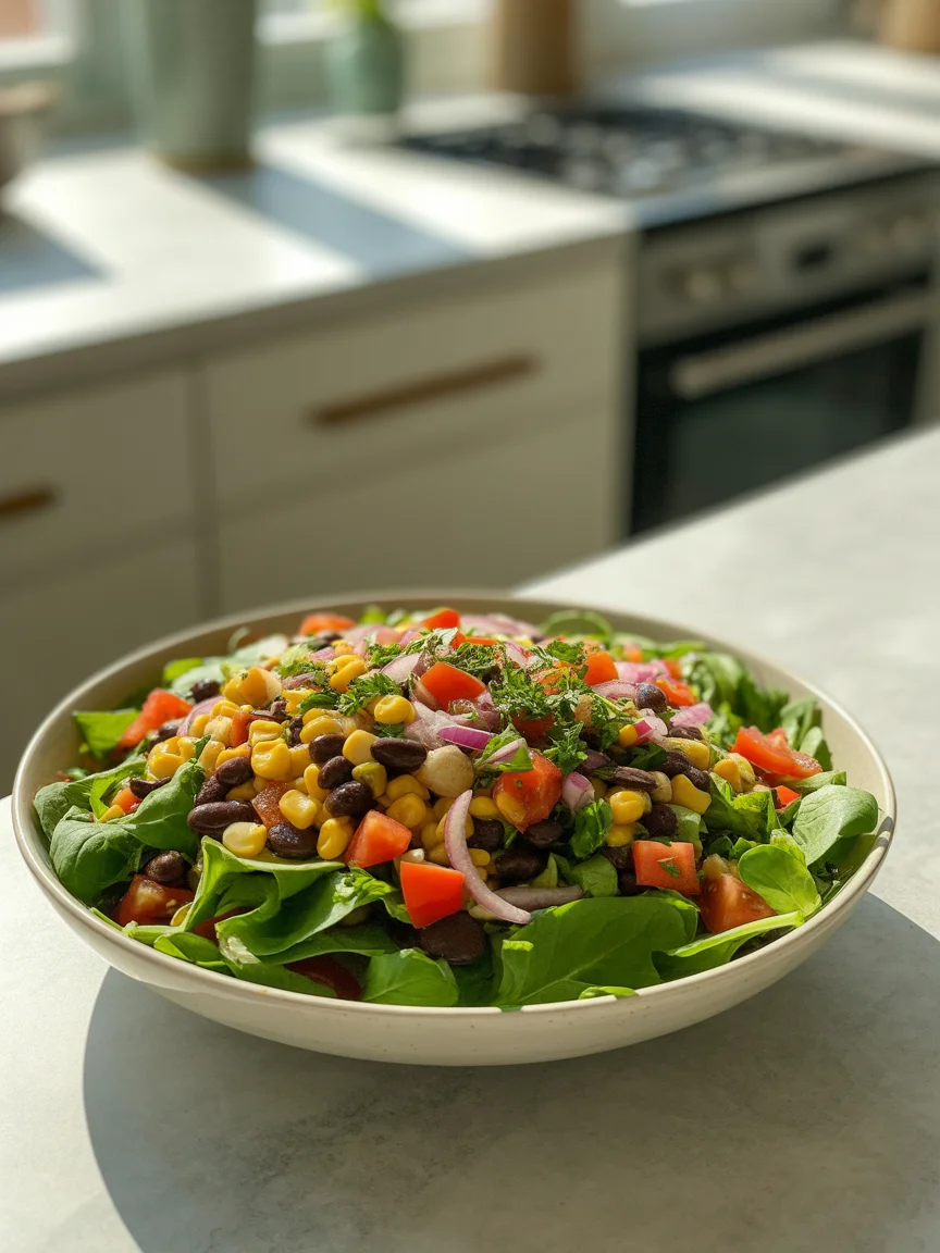 Fresh and Flavorful Vegetarian Black Bean Taco Salad Recipe