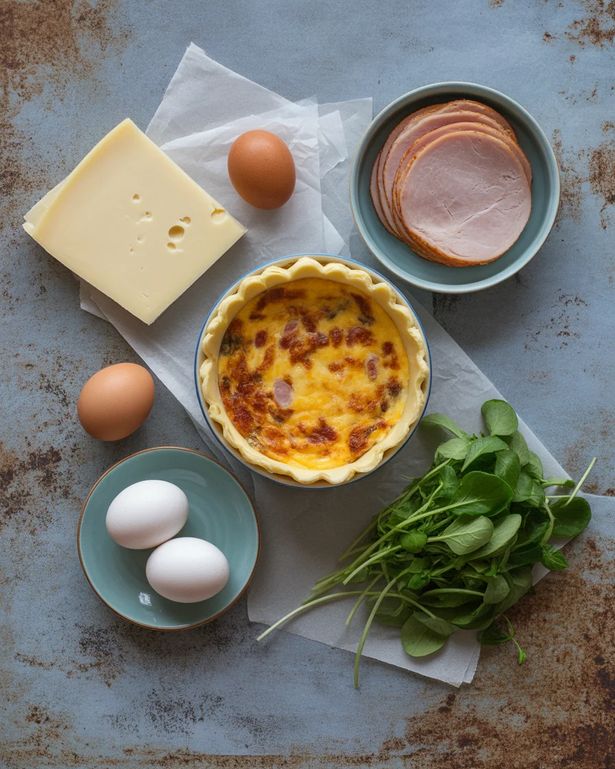 Simple and Delicious Ham and Cheese Quiche