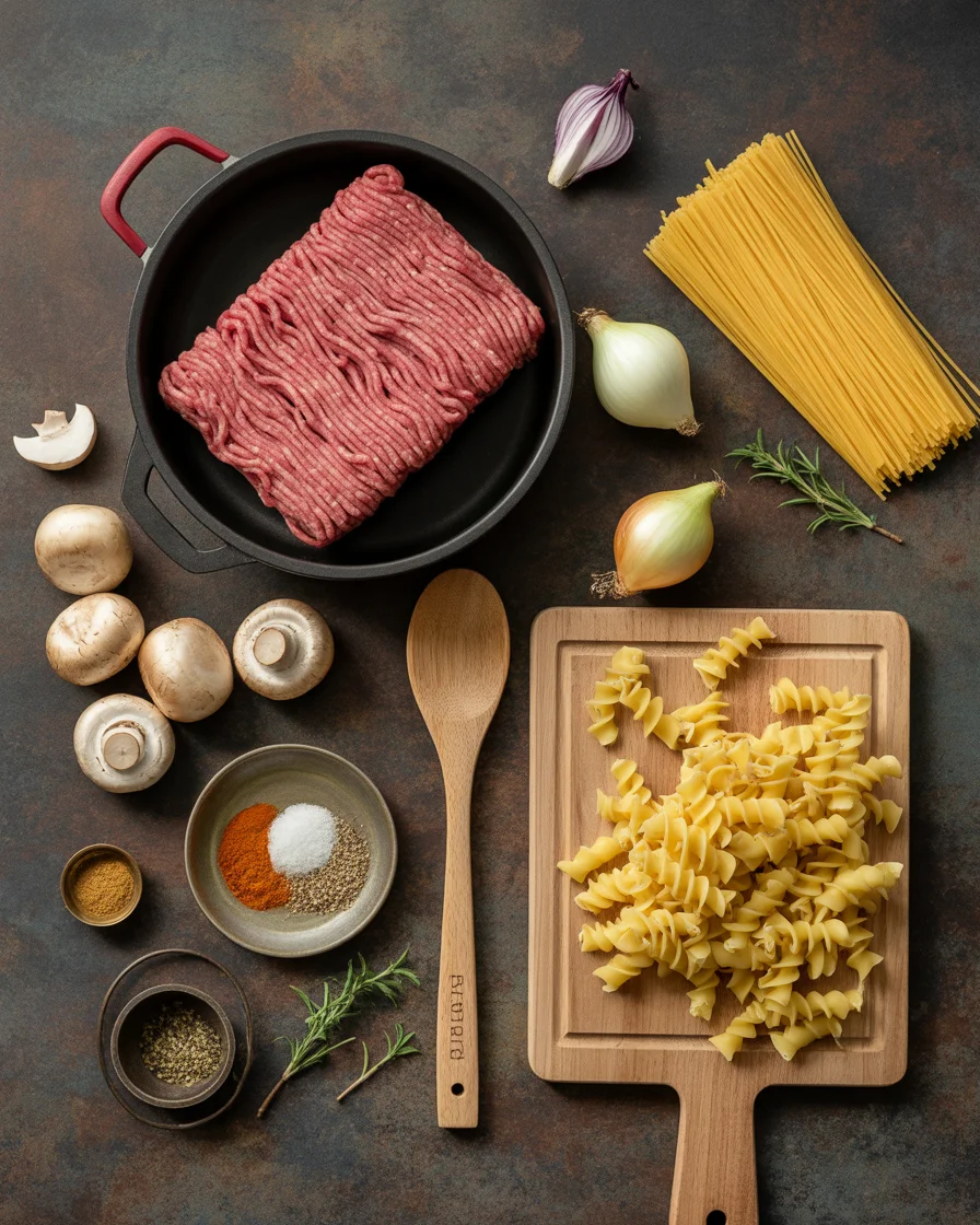 Quick & Delicious 30 Minute Ground Beef Stroganoff Recipe!