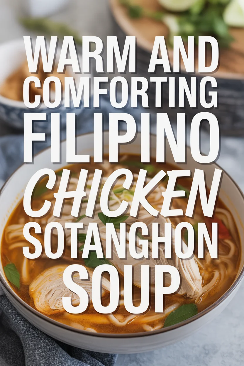 Warm and Comforting Filipino Chicken Sotanghon Soup