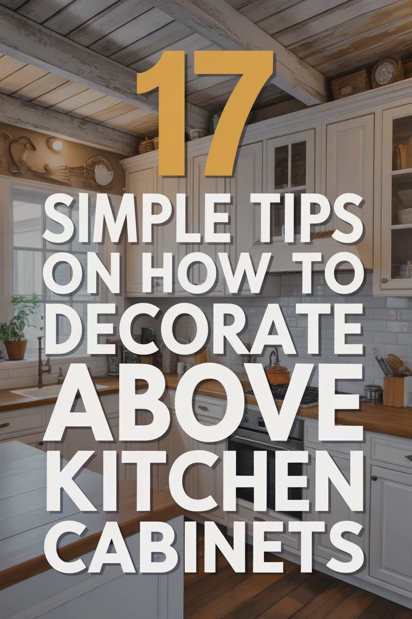 17 Simple Tips on How to Decorate Above Kitchen Cabinets