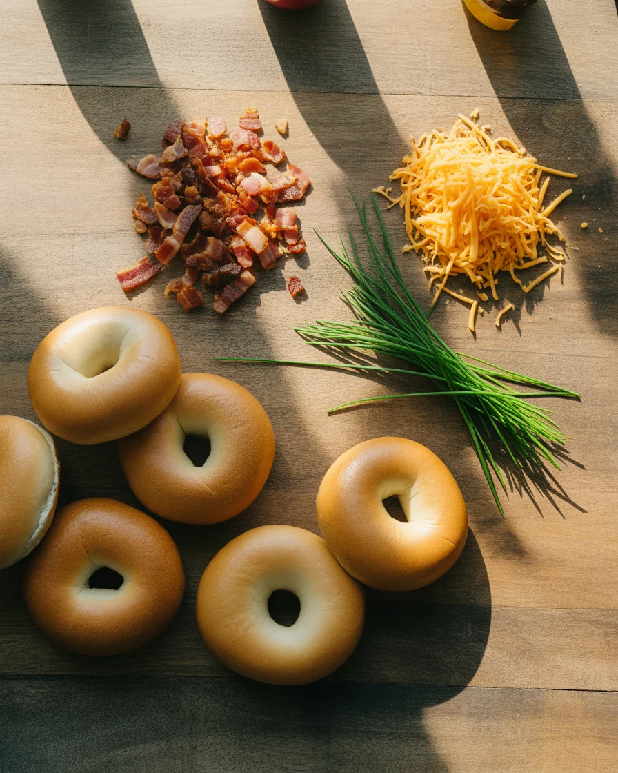 Creamy Bacon Cheddar Bagels You’ll Want for Breakfast Today