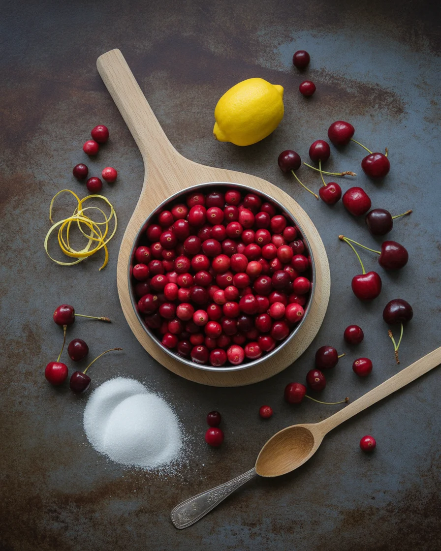Paleo Cranberry Sauce with Cherries