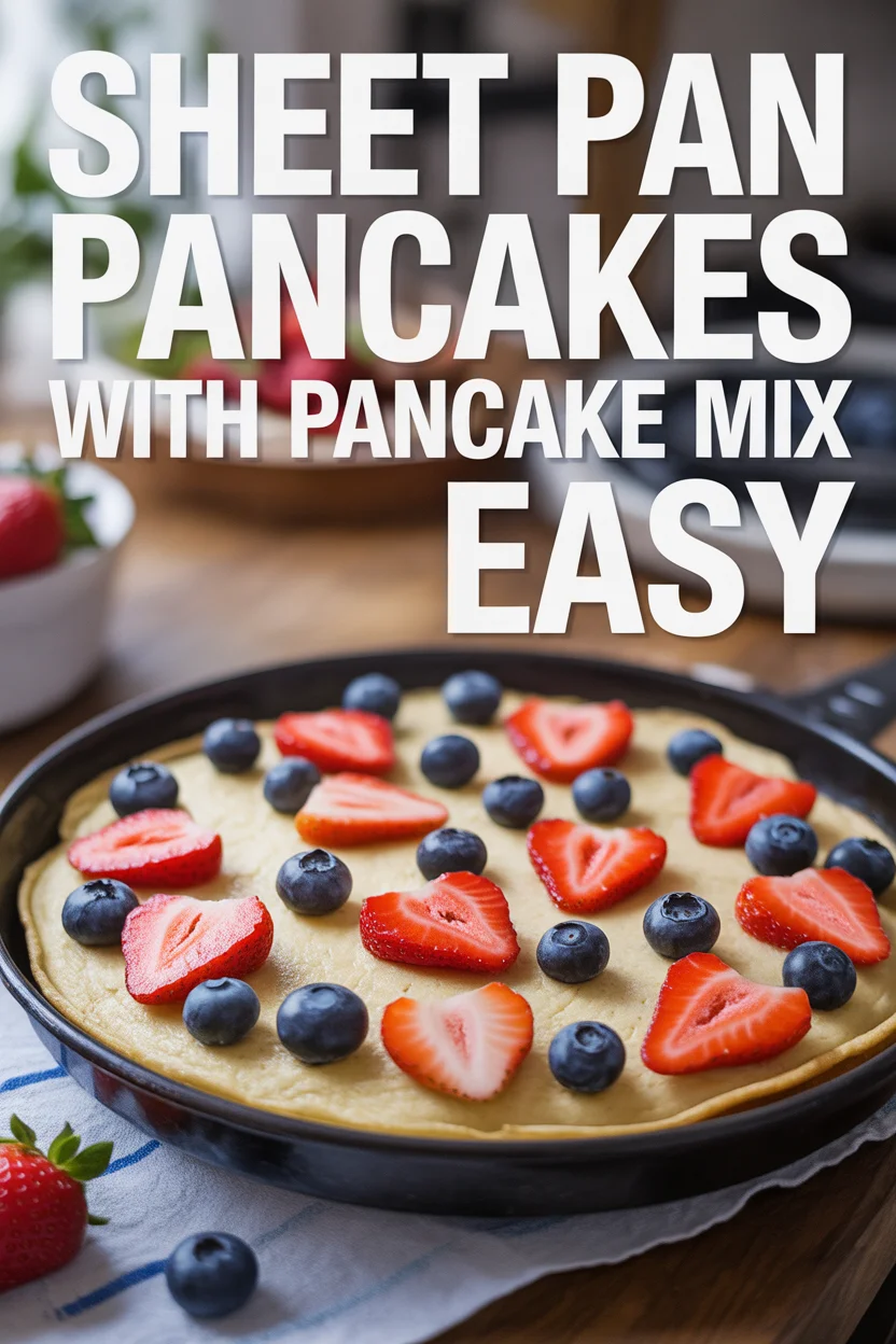 sheet pan pancakes with pancake mix easy