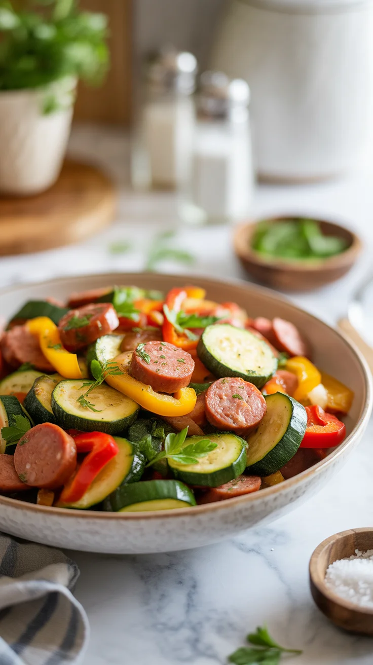 Air Fryer Chicken Sausage and Veggies