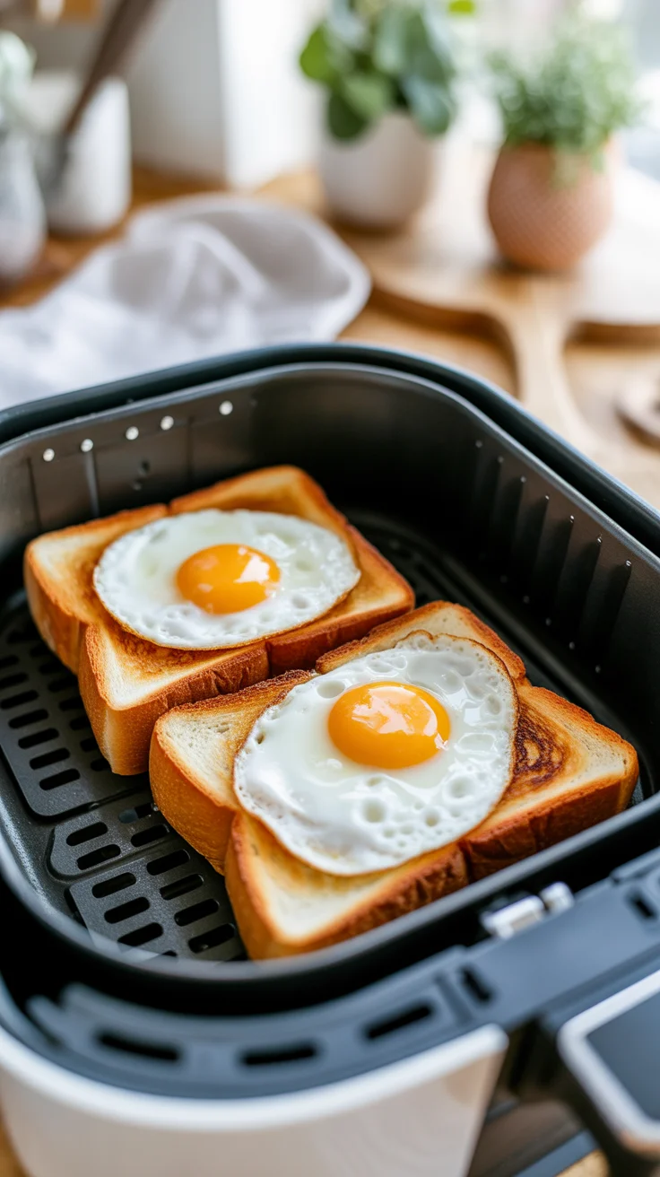 Air Fryer Egg and Cheese Toast