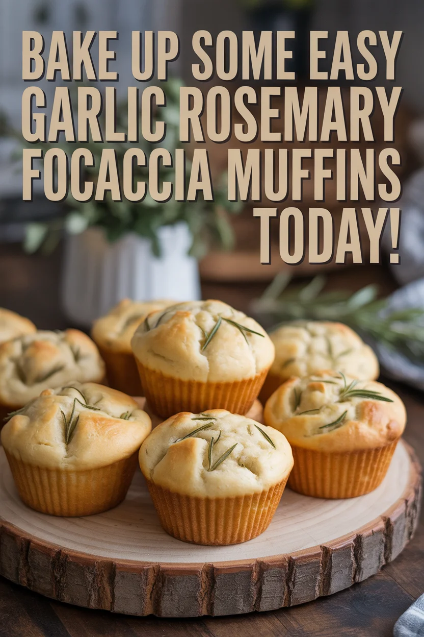 Bake Up Some Easy Garlic Rosemary Focaccia Muffins Today!