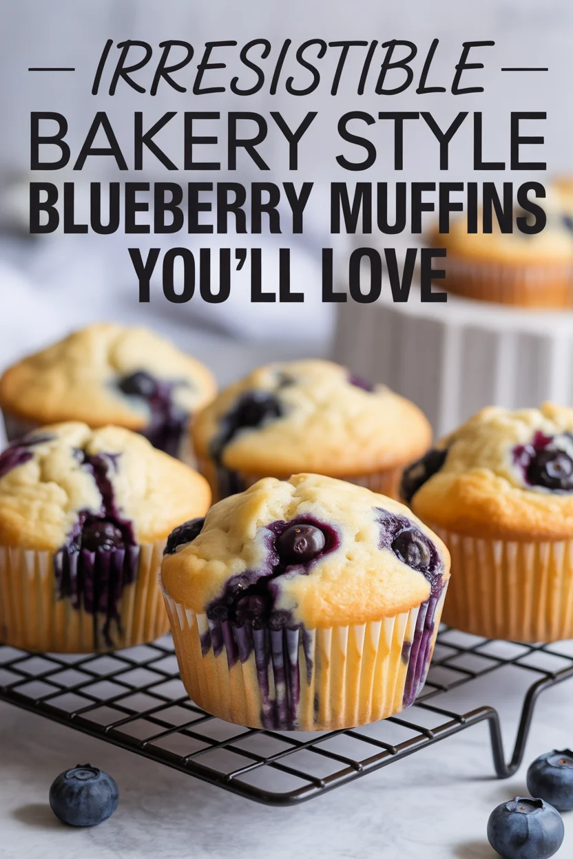 Bakery Style Blueberry Muffins