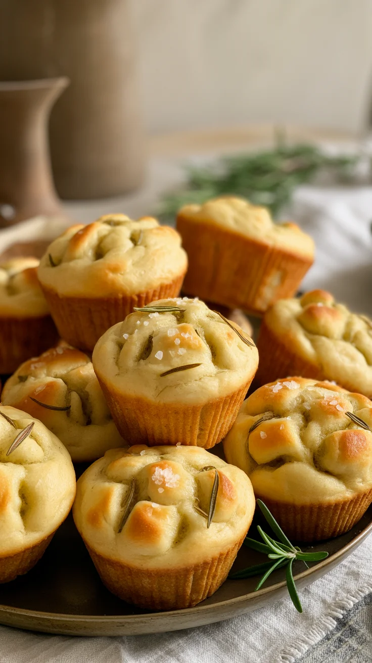 Bake Up Some Easy Garlic Rosemary Focaccia Muffins Today!