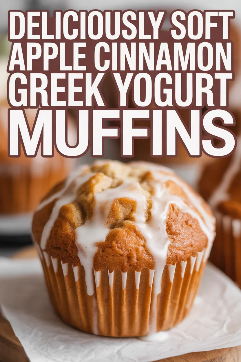 Deliciously Soft Apple Cinnamon Greek Yogurt Muffins