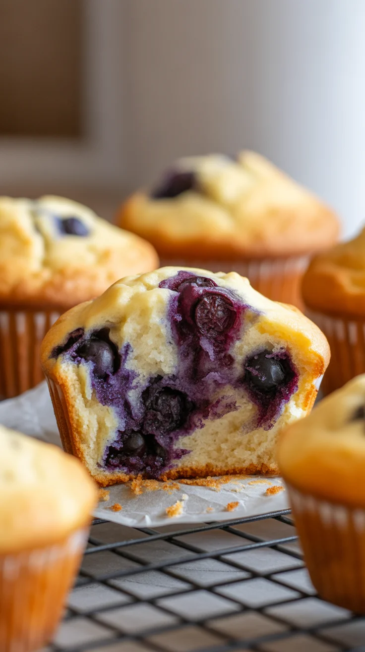 Healthy Greek Yogurt Blueberry Protein Muffins