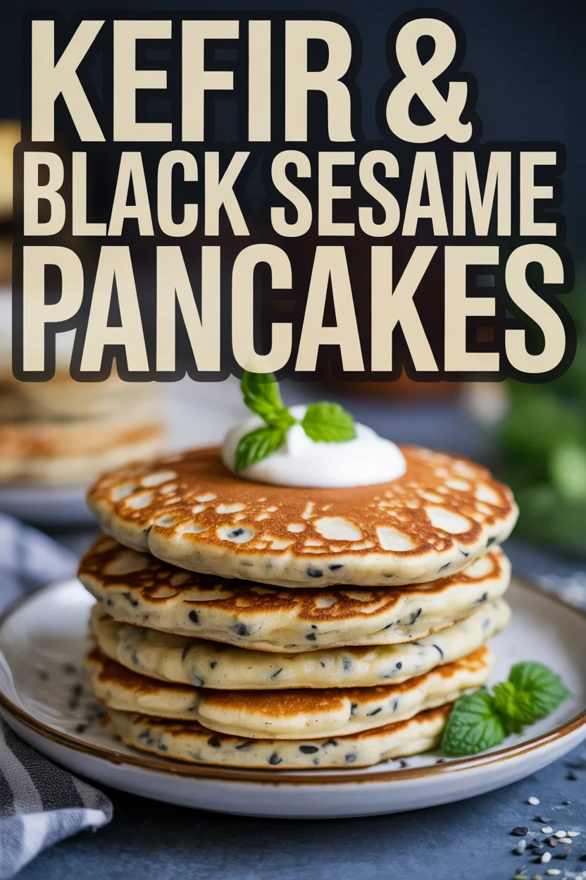 Kefir Black Sesame Pancakes