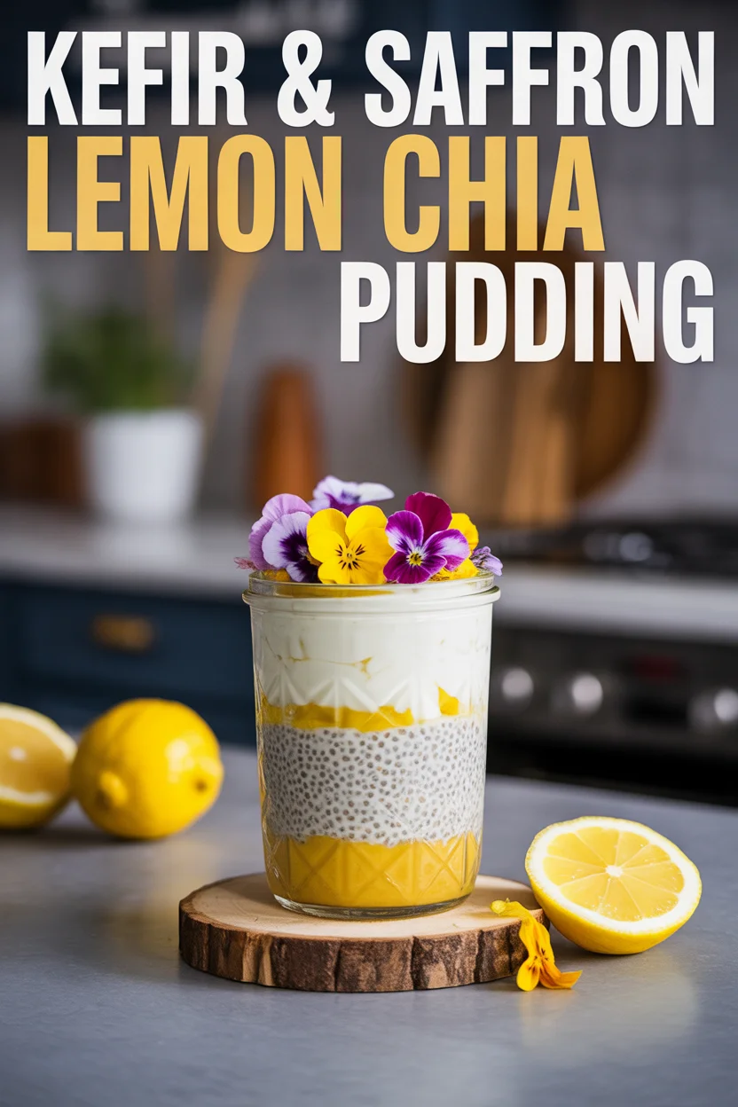Kefir Saffron Lemon Chia Pudding